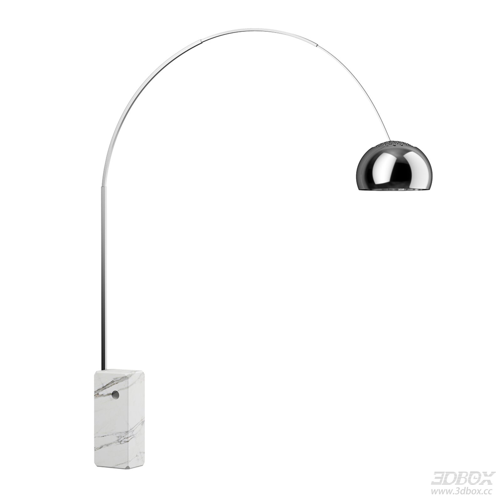 Minimalist Floor Lamp with Marble and Metal