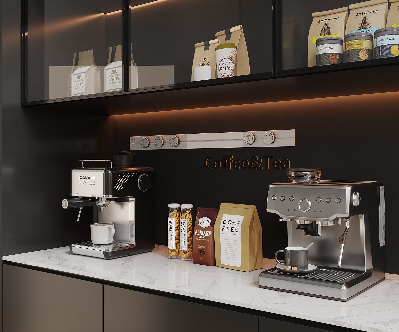 Modern Coffee Machine and Accessories
