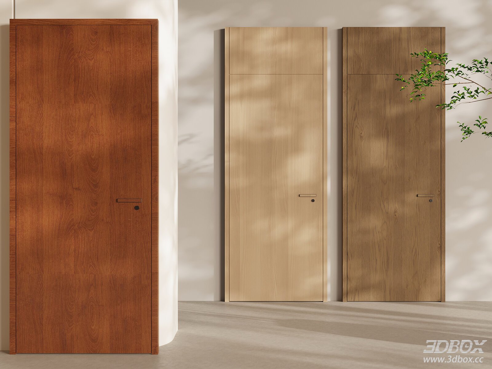 Mid - century Modern Solid Wood Interior Door