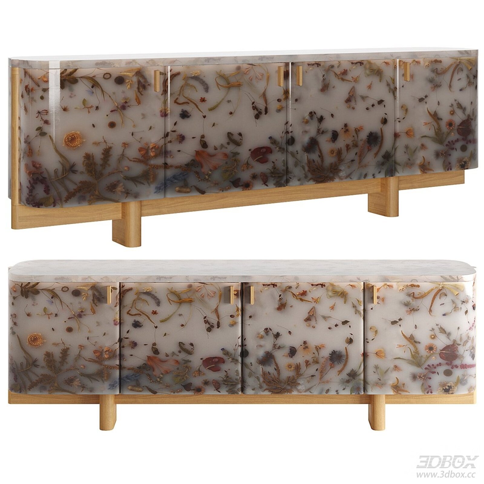Floral - Embellished Sideboard