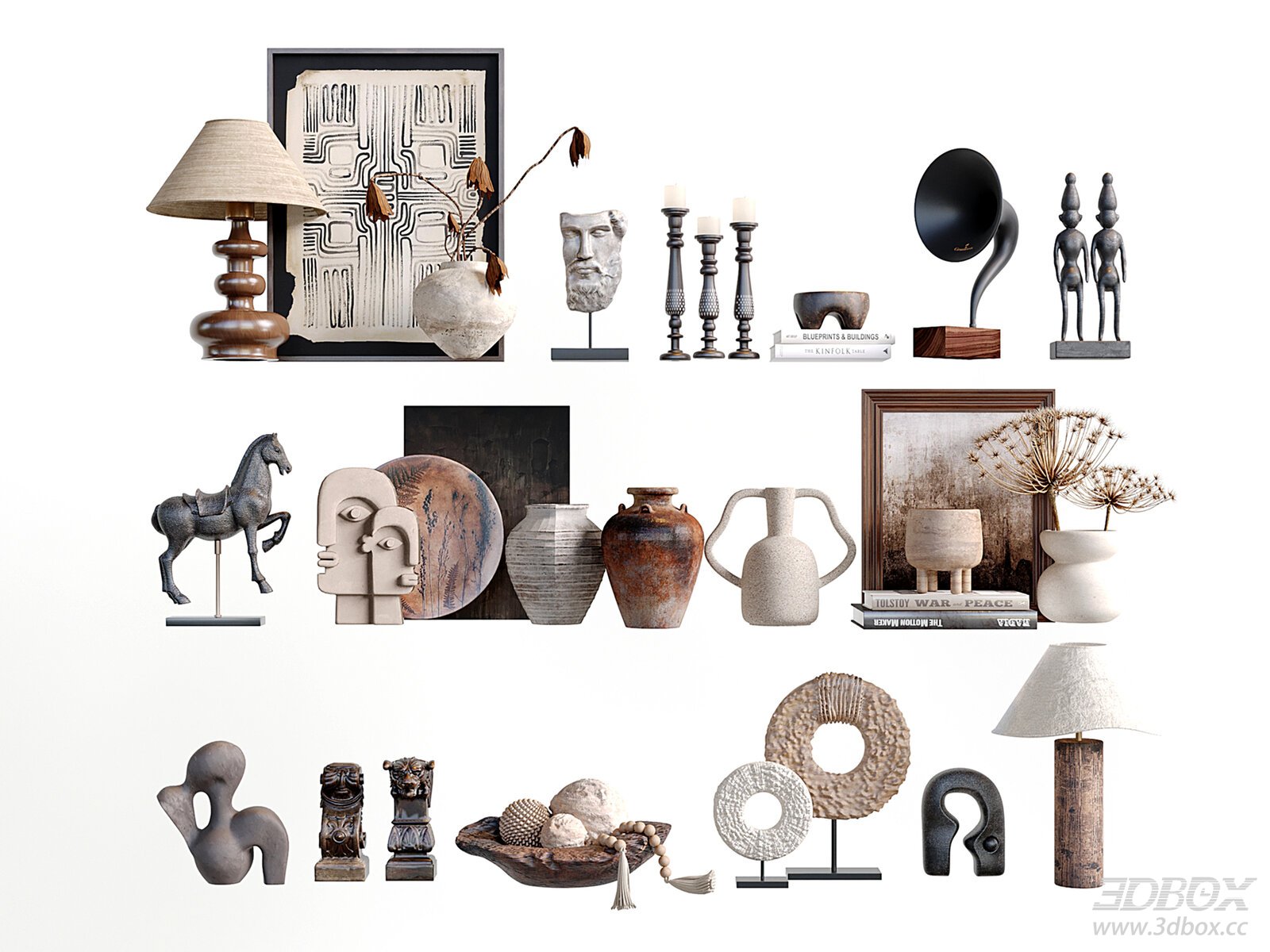 Wabi - Sabi and Mid - Century Decorative Items
