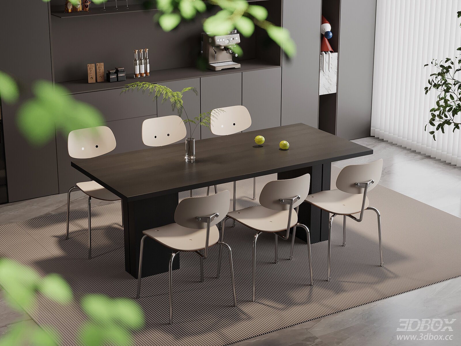 Modern Minimalist Dining Table and Chairs