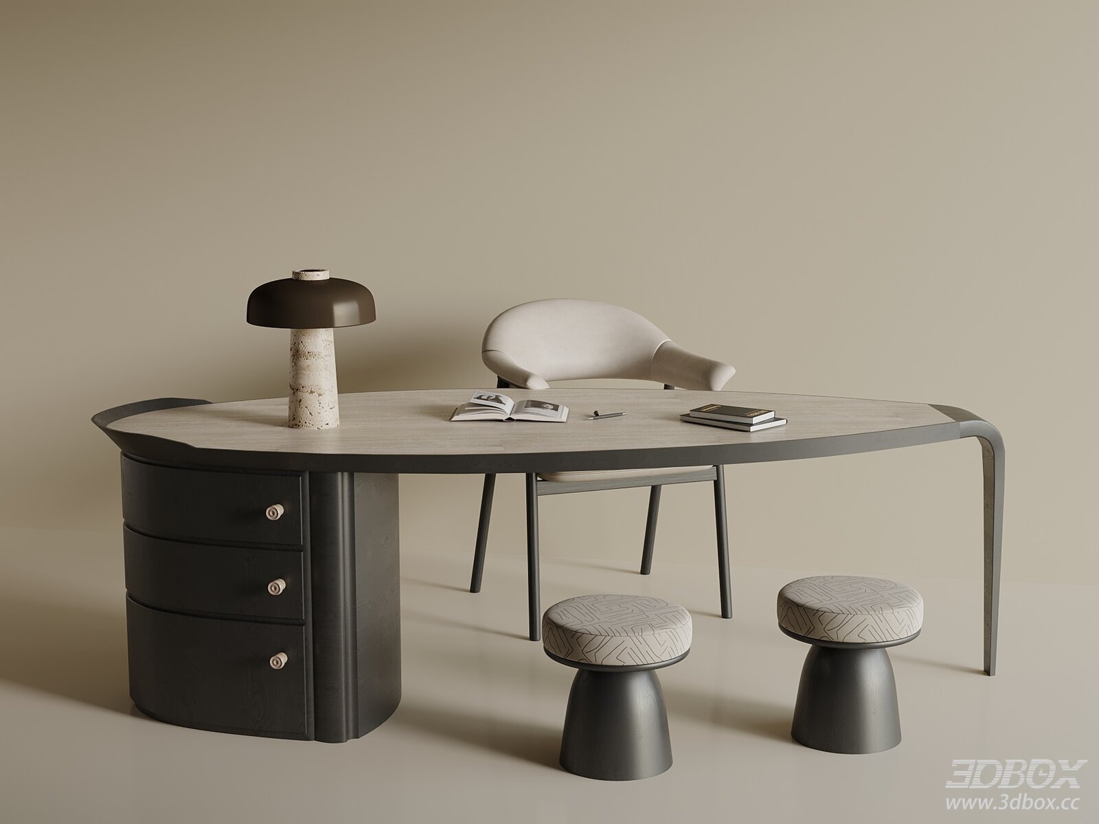 Modern Luxury Desk and Chair Set