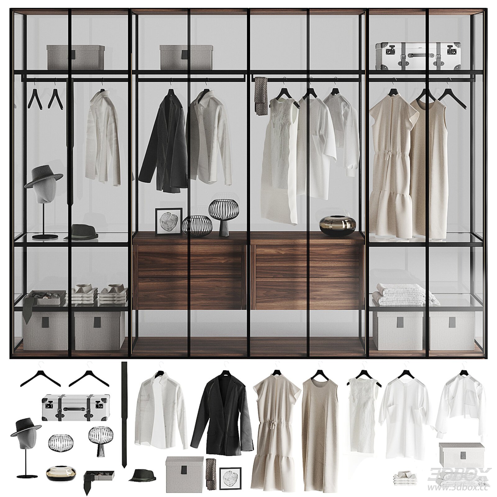 Modern Glass Wardrobe