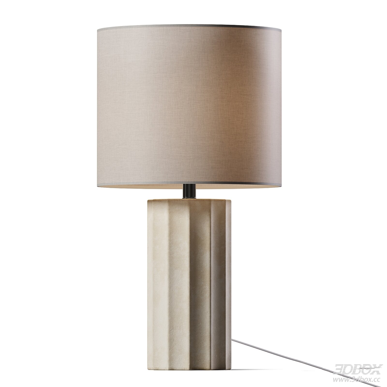 Striped Concrete Table Lamp