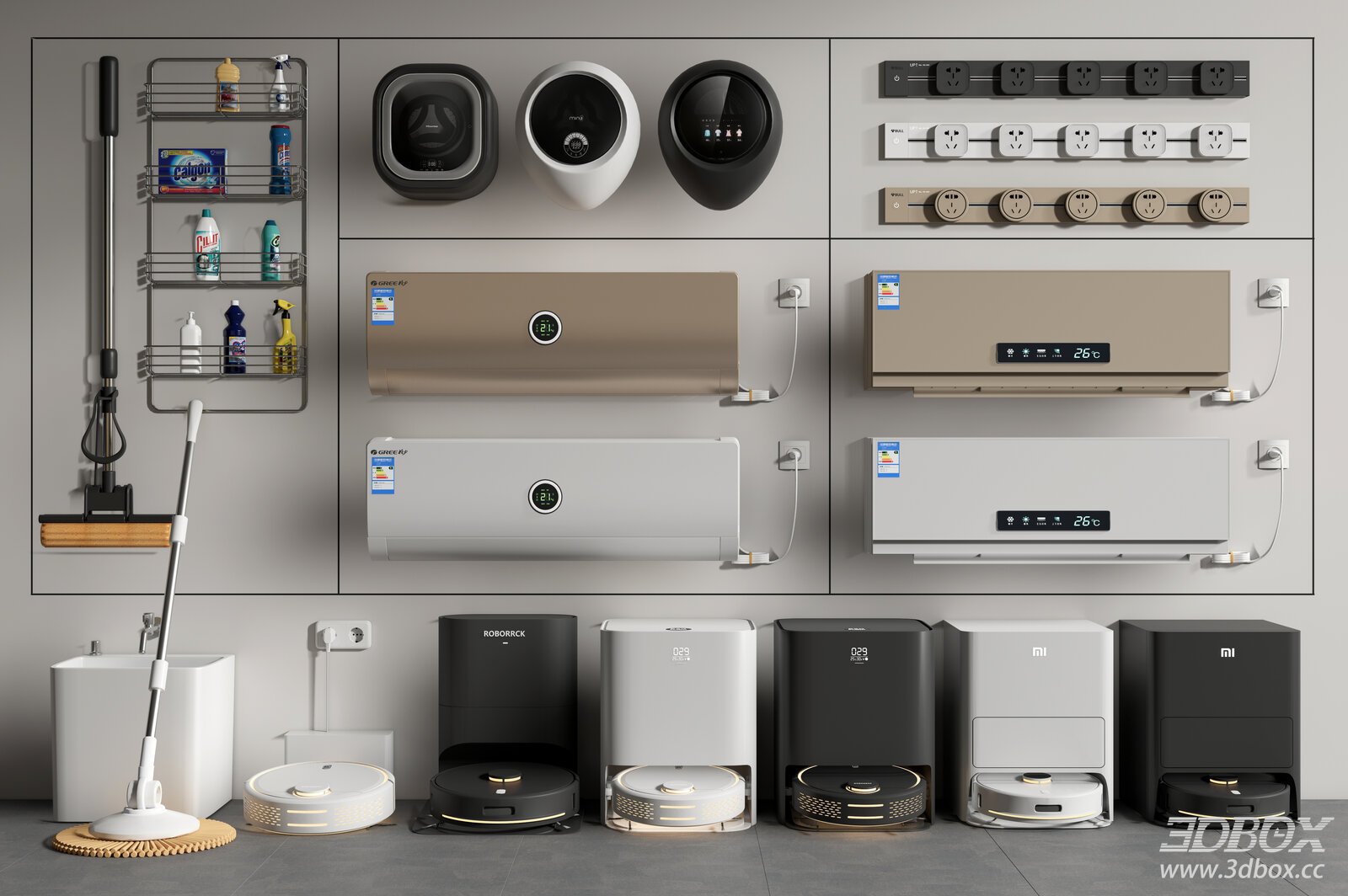 Modern Household Appliances Display