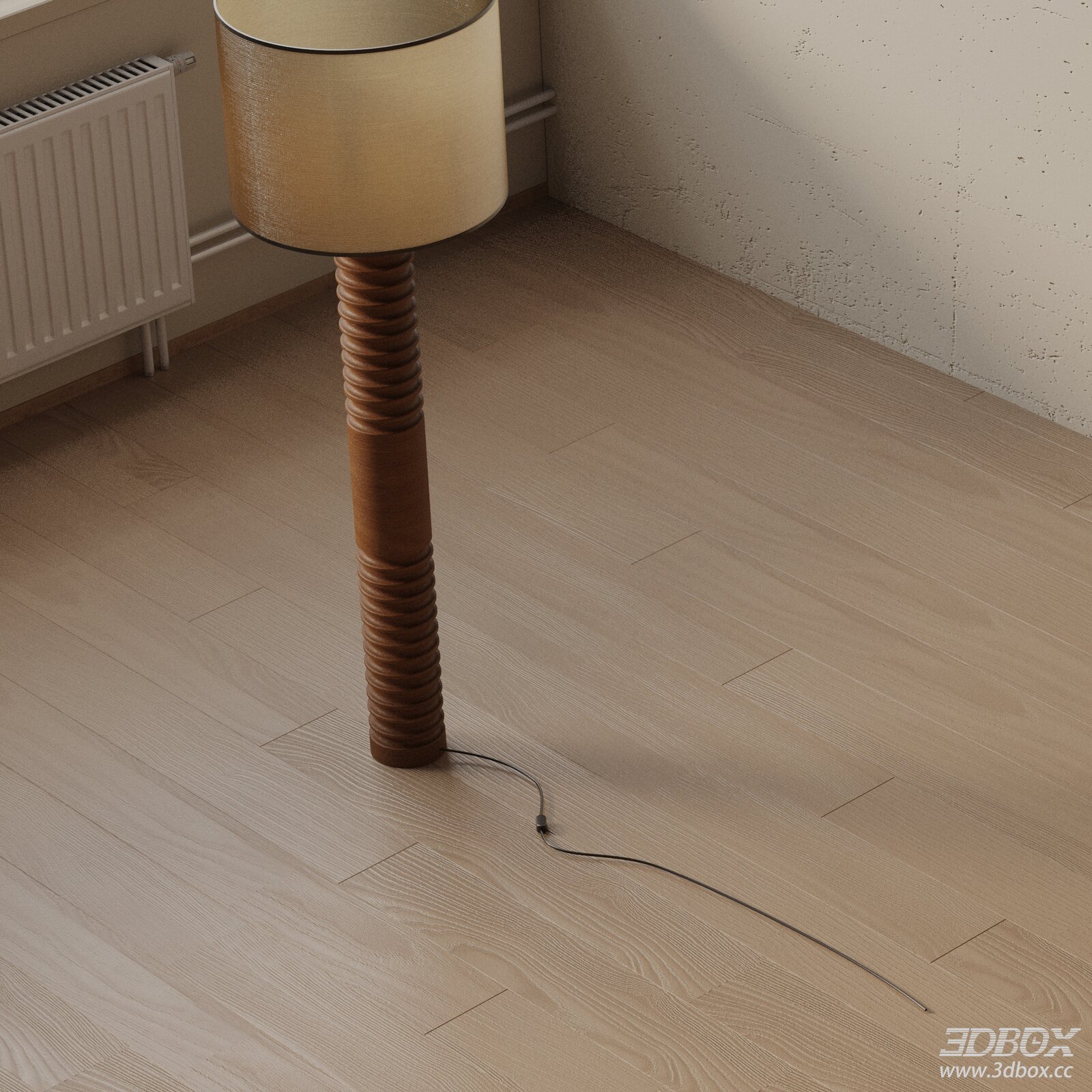 Modern Floor Lamp with Twisted Base