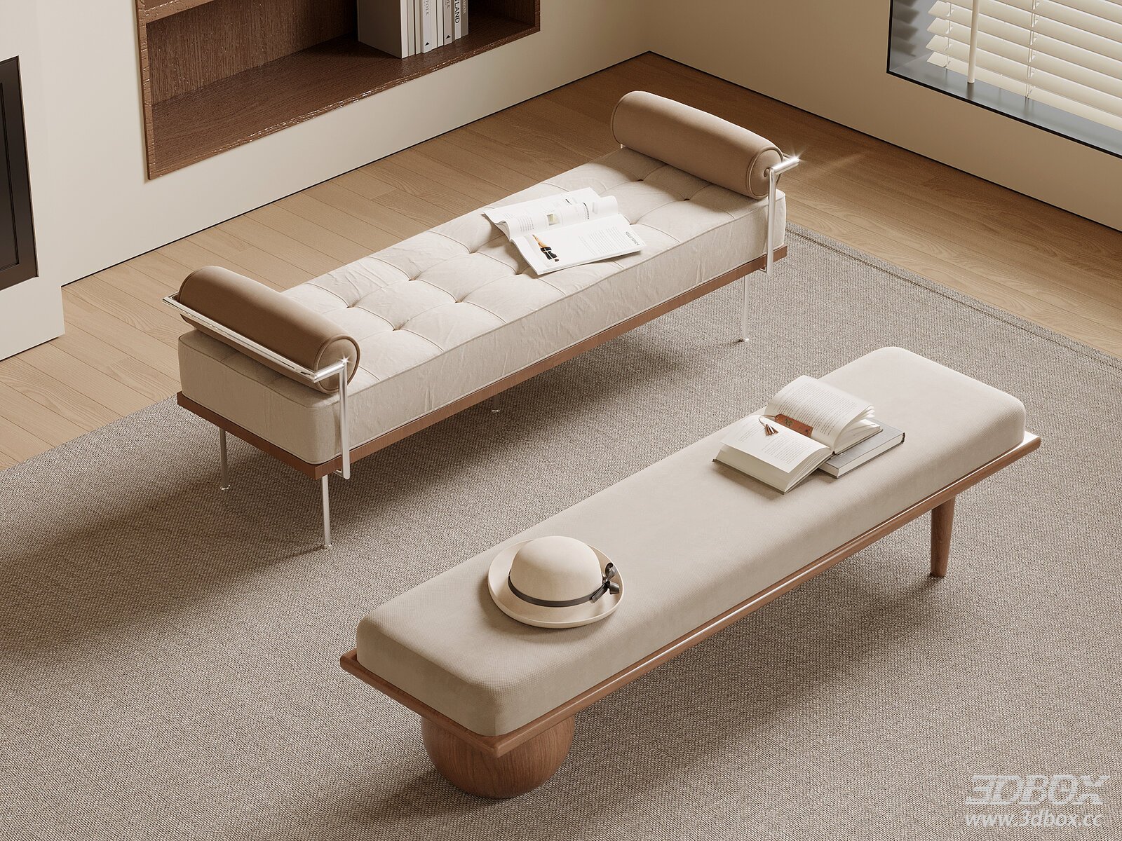 Mid - century Style Bench