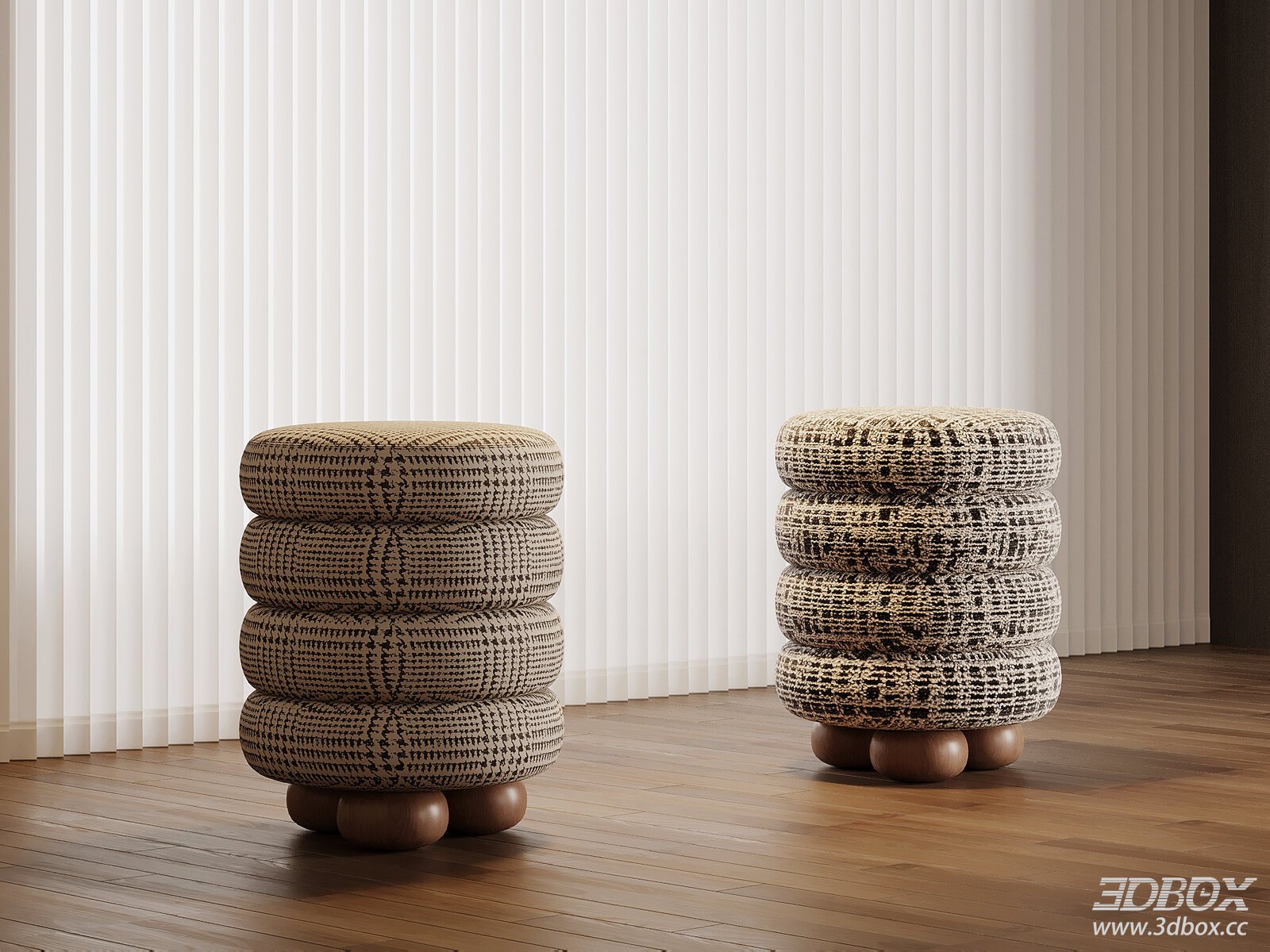 Mid - century Modern Fabric Stools