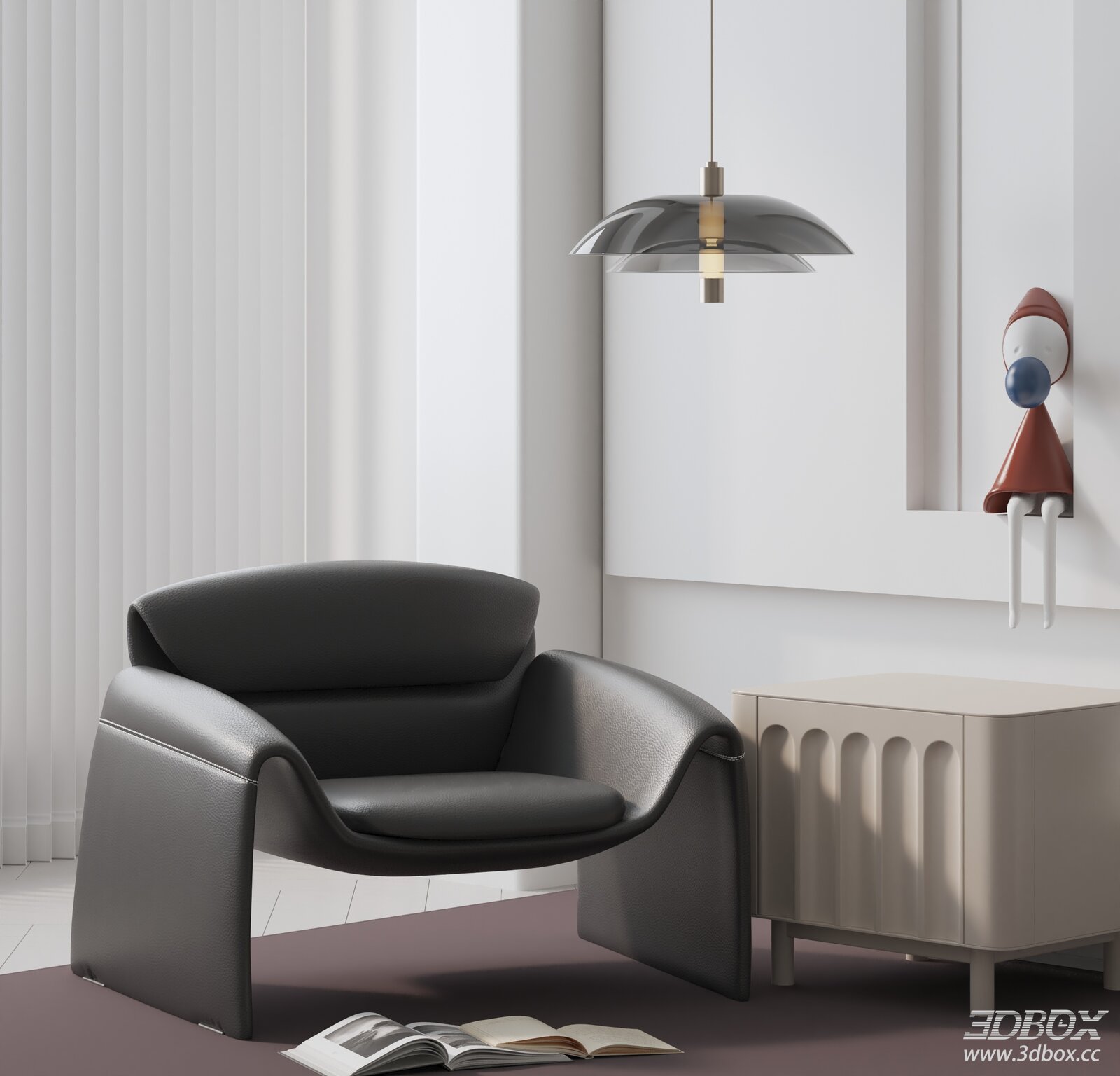 Modern Leather Armchair