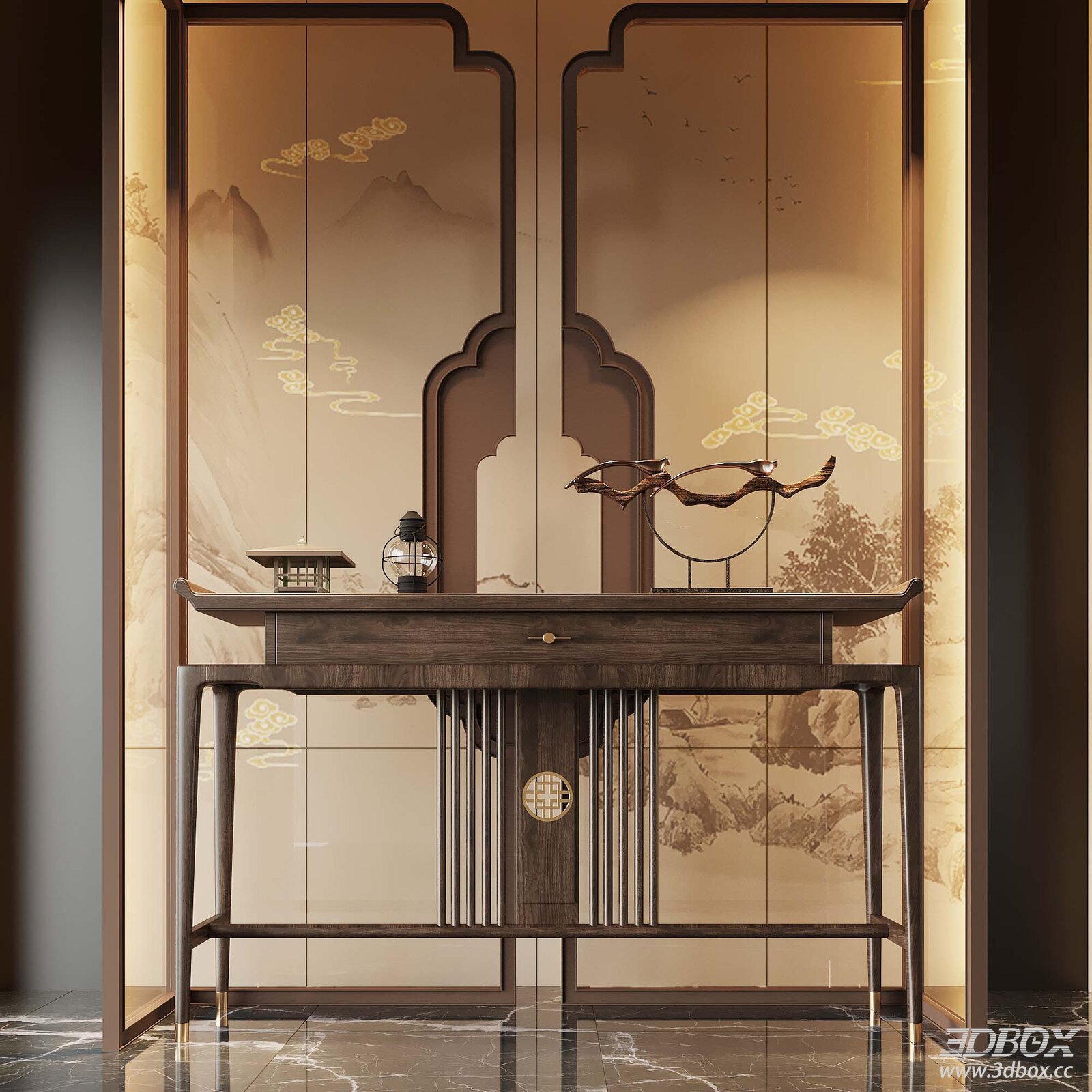 Chinese - style Console Table with Decorative Details