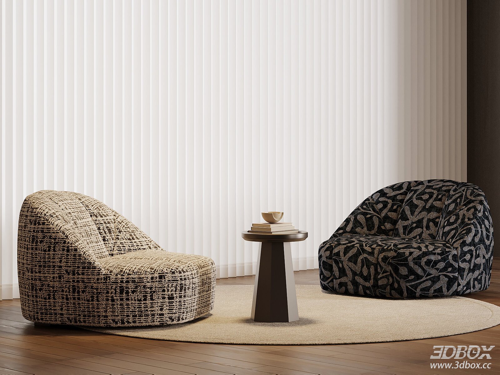 Mid - century Modern Fabric Bean Bag Chairs