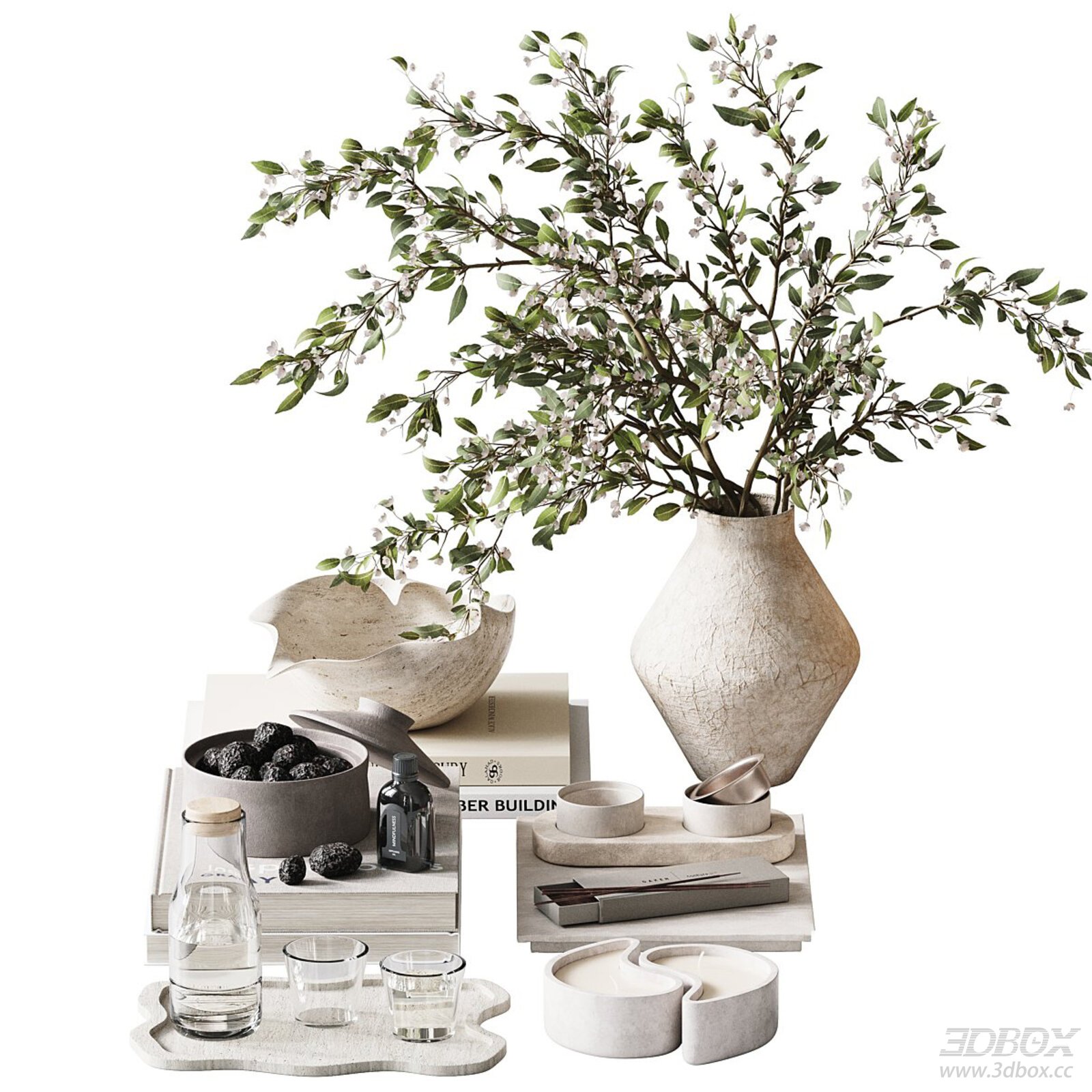 Minimalist Decorative Vase and Accessories Set
