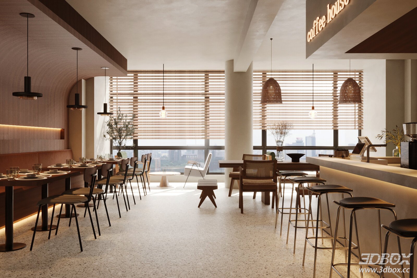Industrial - style Coffee Shop Interior