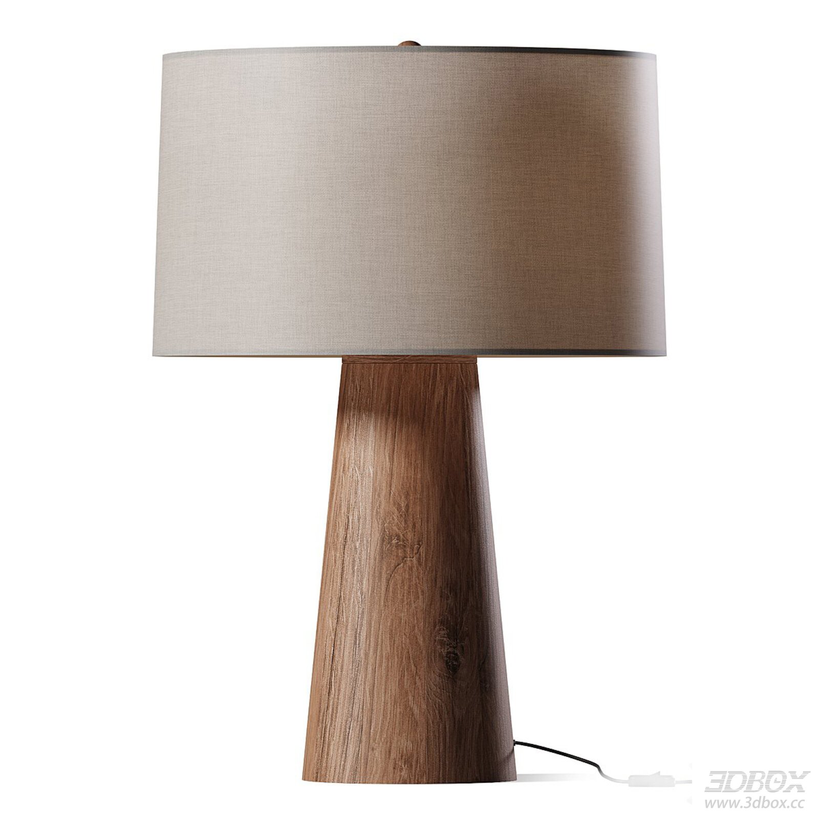Modern Table Lamp with Wooden Base