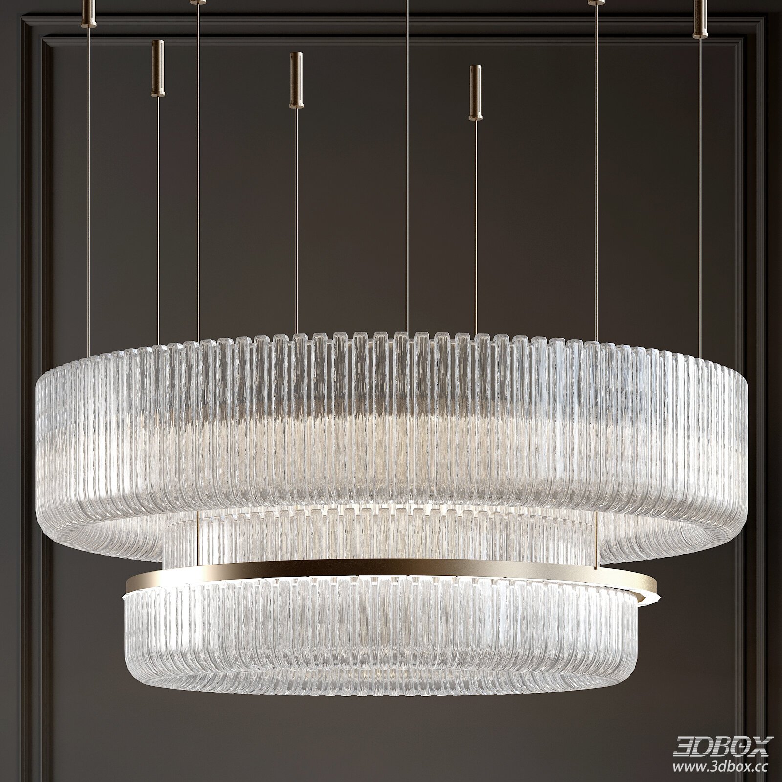 Modern Large Crystal Chandelier