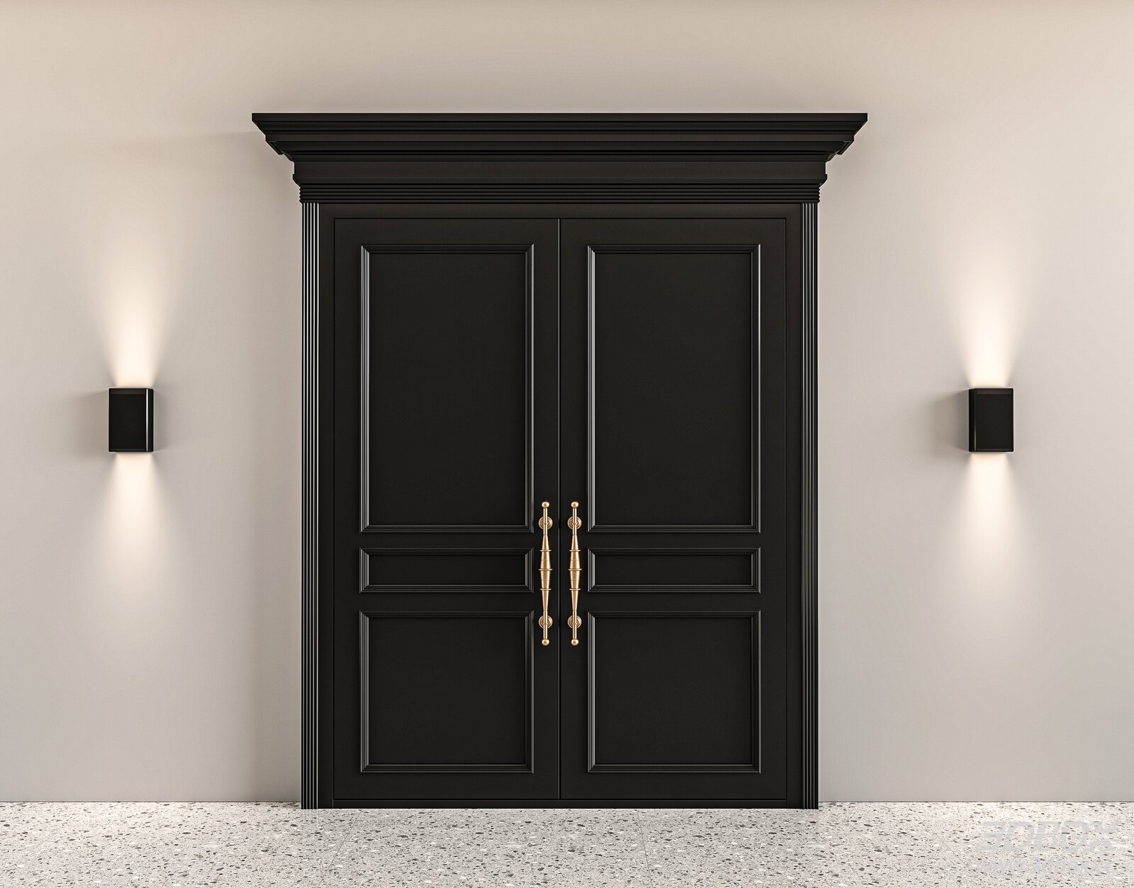 American - style Double Door with Elegant Design