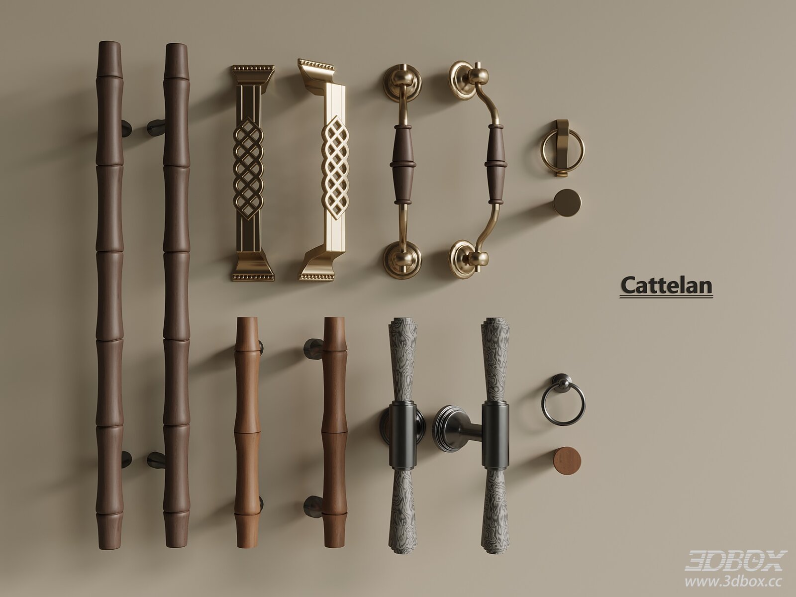 Vintage French Door Handles