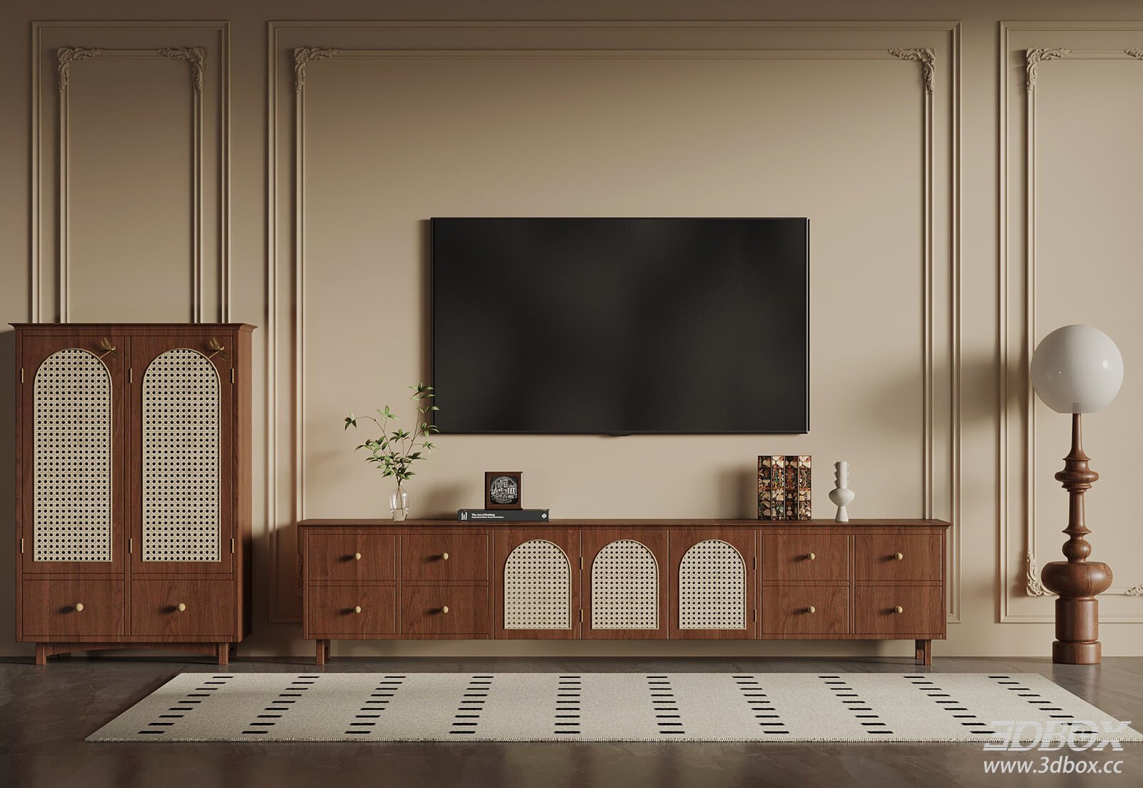 French Mid - Century TV Cabinet