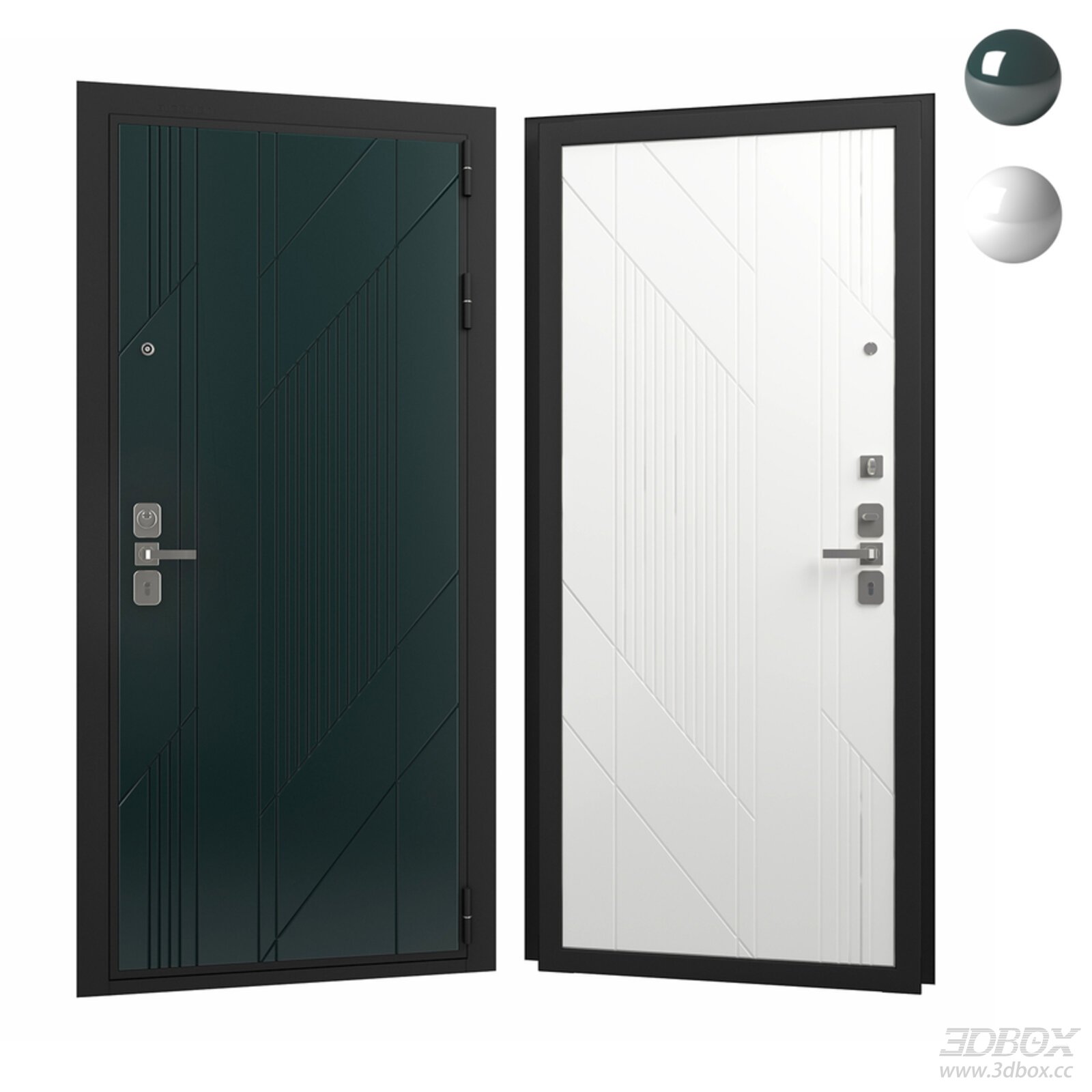 Modern Entrance Door with Geometric Patterns