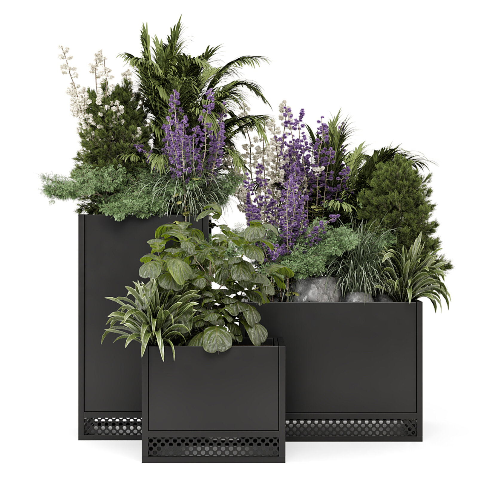 Modern Flower - filled Planters