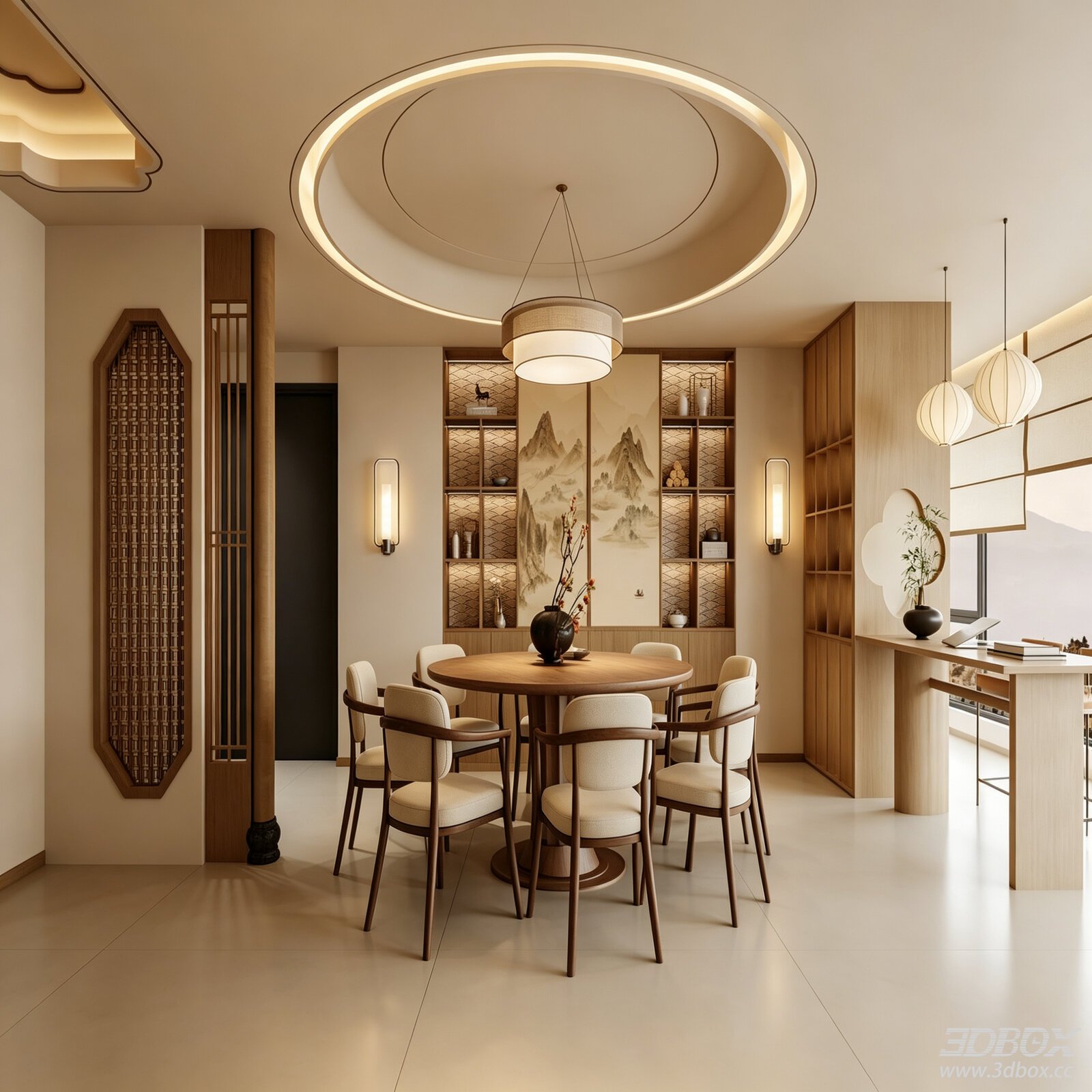 Song - style Chinese - inspired Dining Room