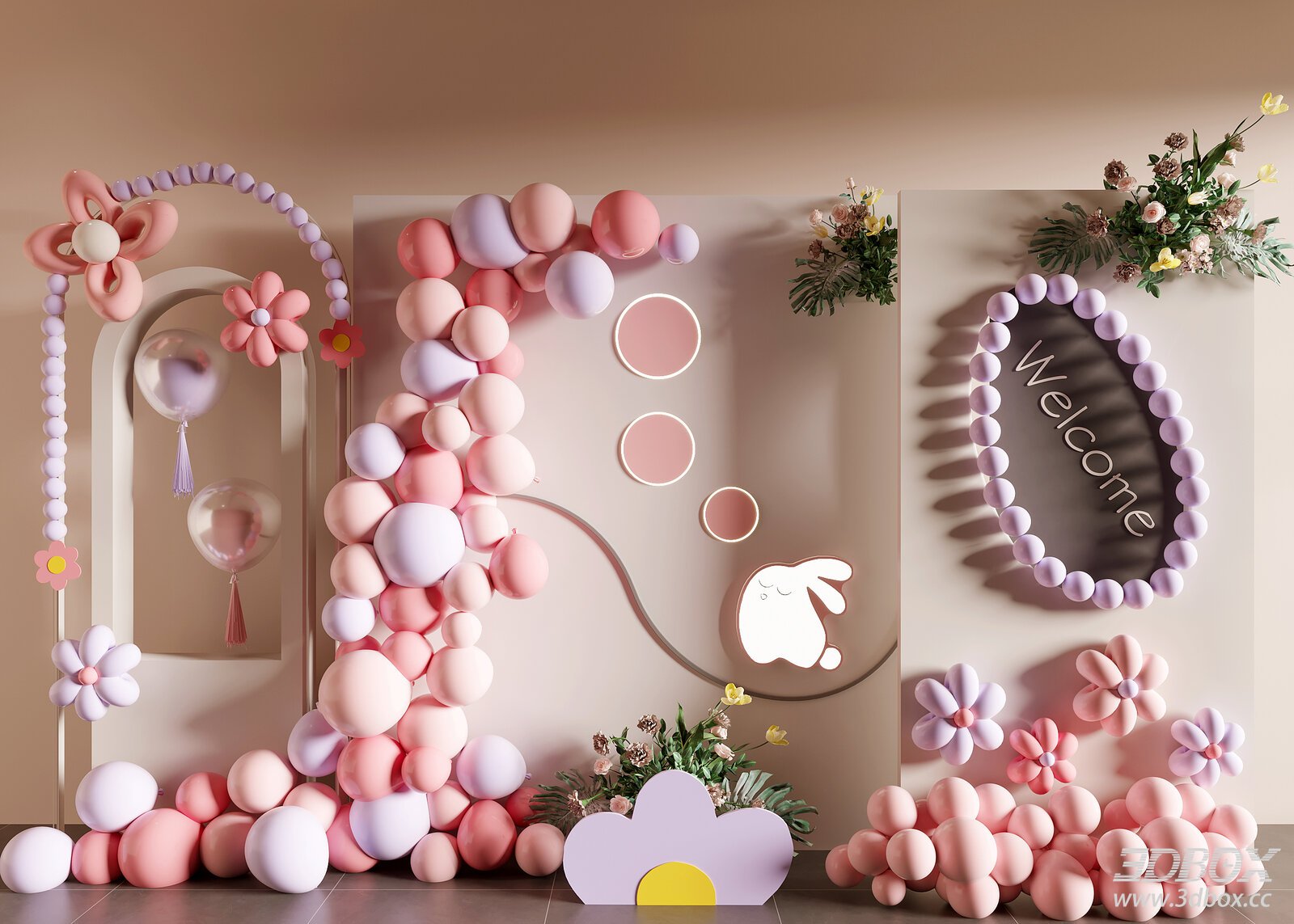Pastel - colored Balloon Decoration