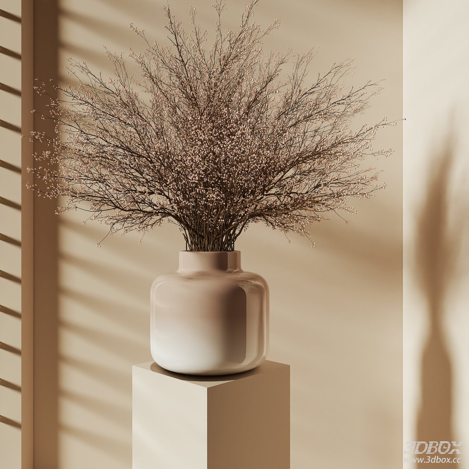 Minimalist Vase with Dried Flowers