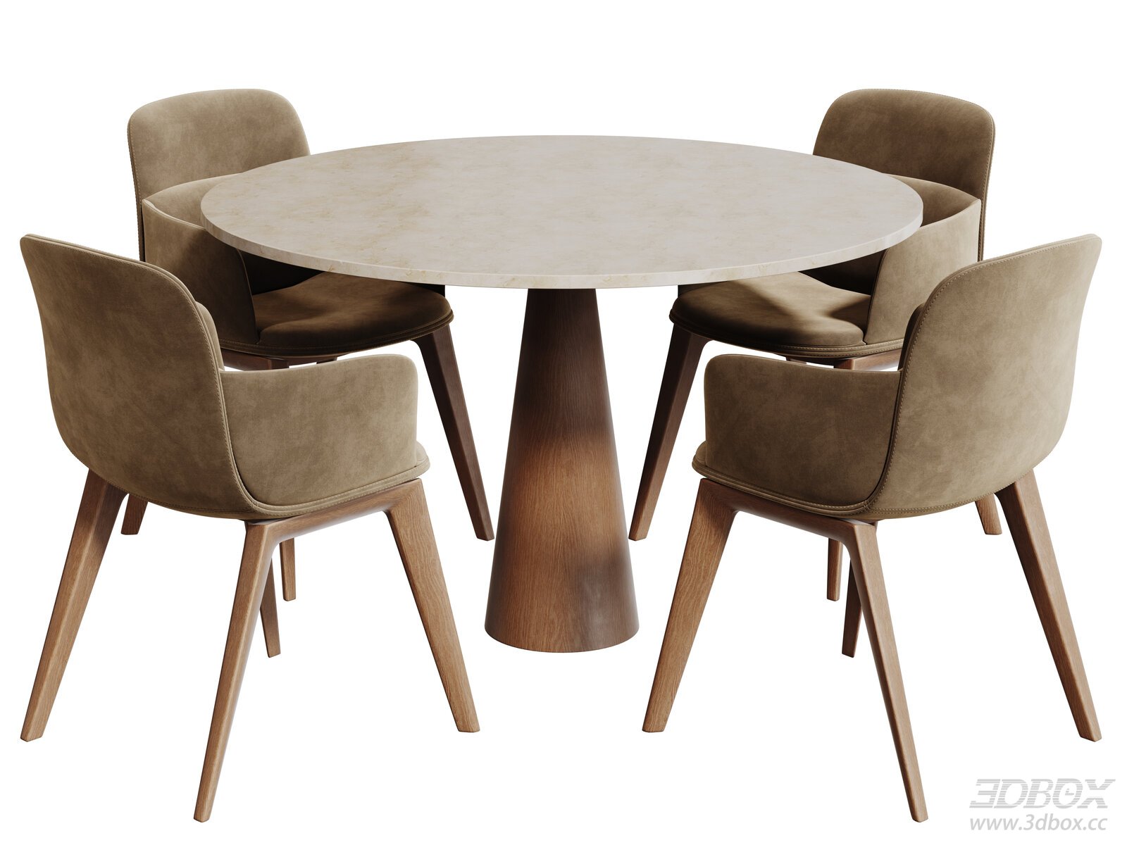 Vintage - style Round Dining Table and Chairs Set