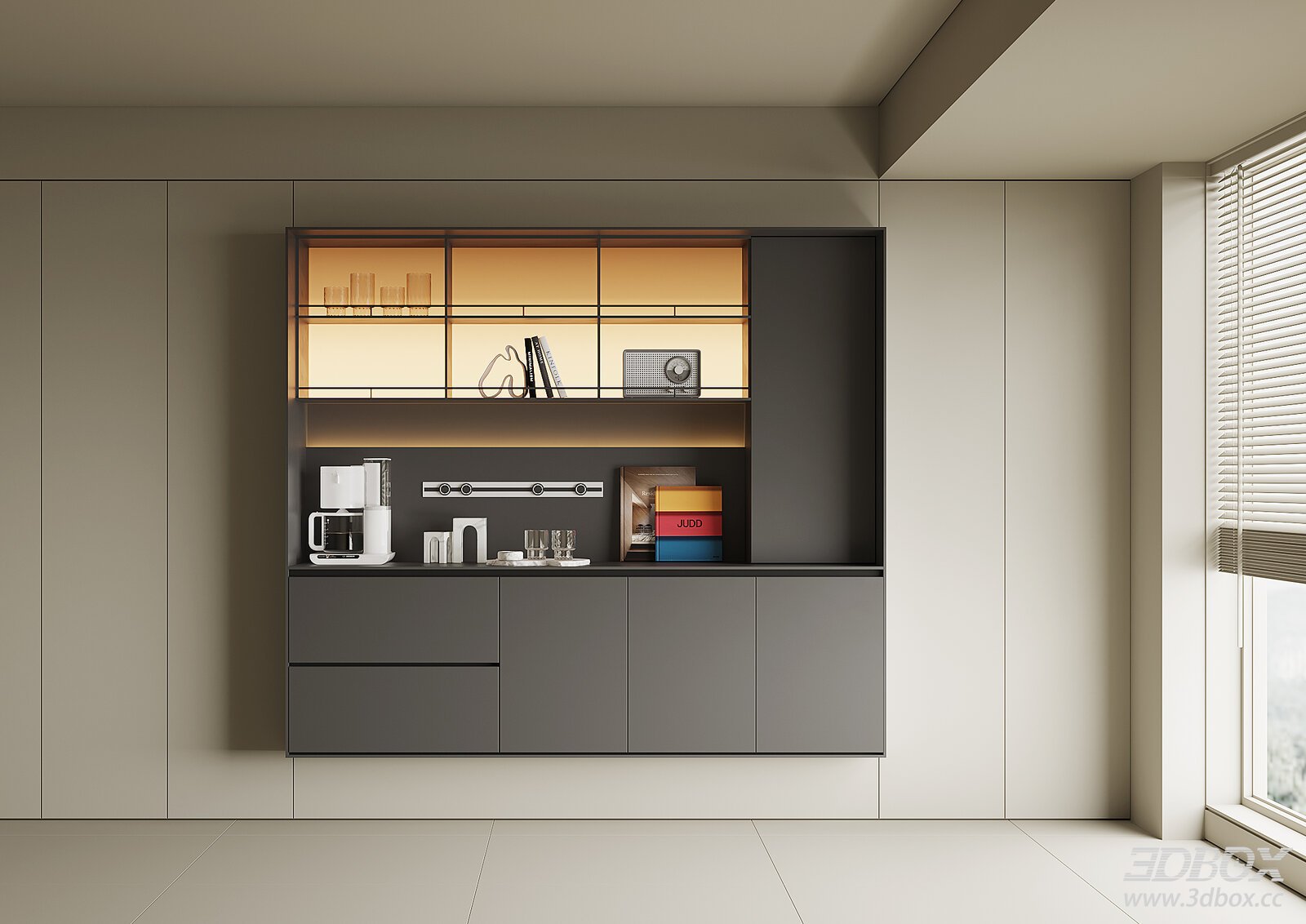 Modern Sideboard and Wine Cabinet