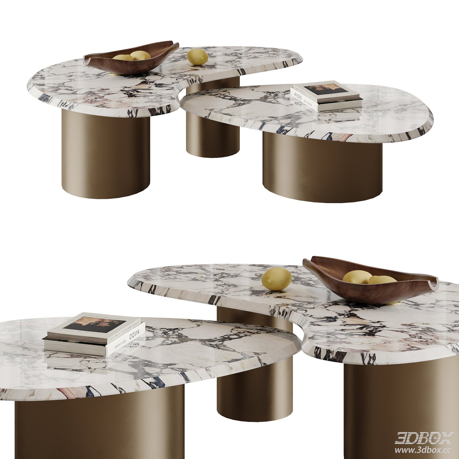Modern Marble Coffee Table Set