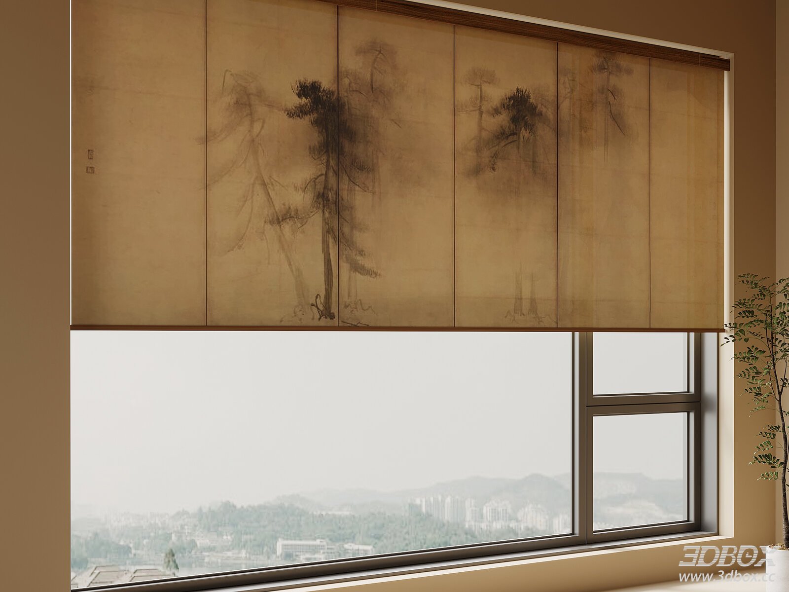 Traditional Chinese Roller Blind