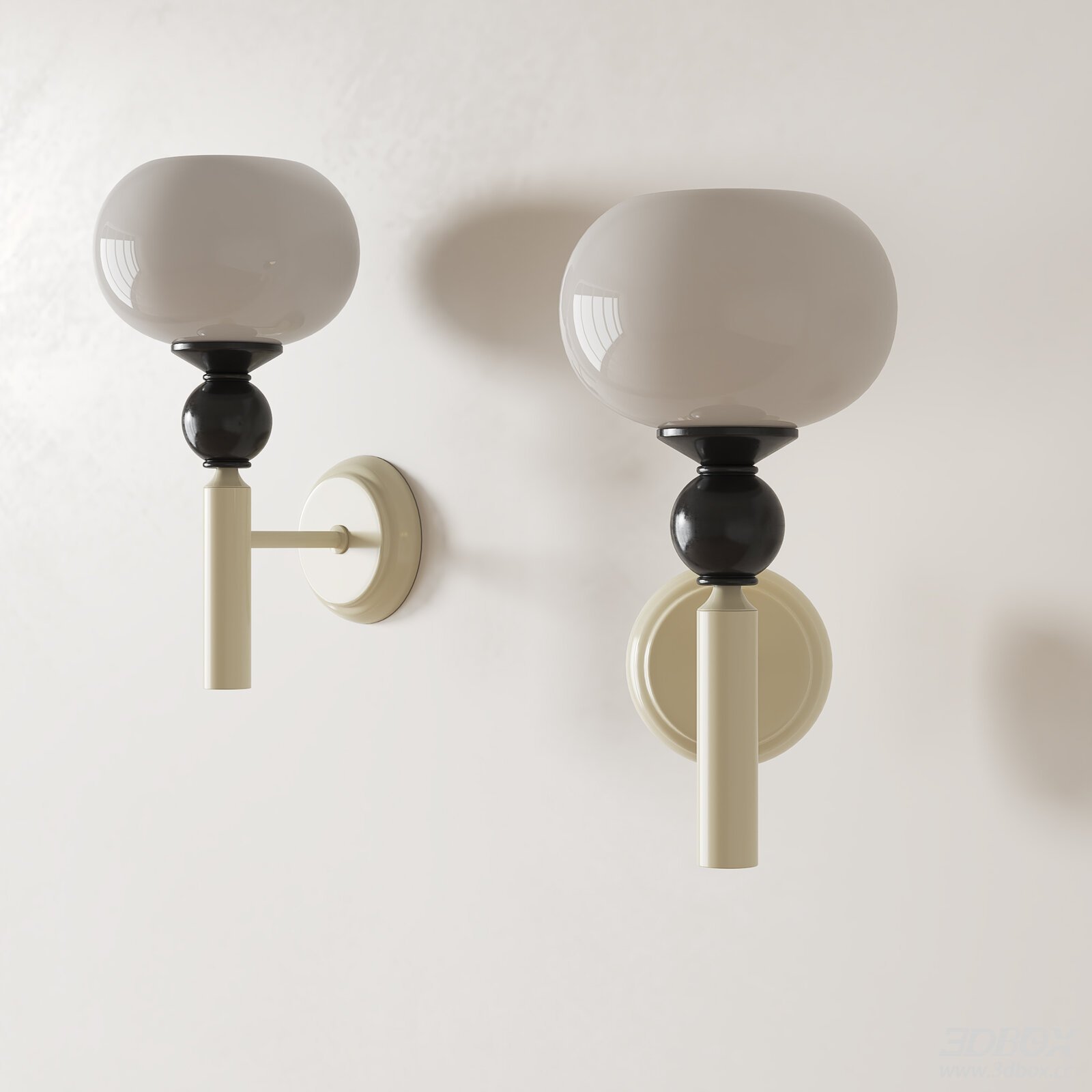 French Mid - Century Wall Lamps