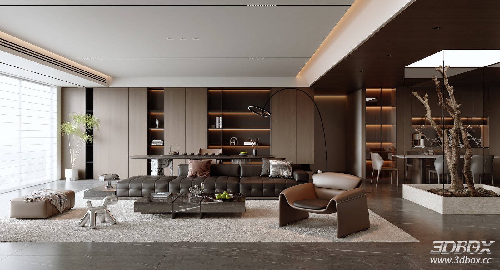Modern Italian Living and Dining Room
