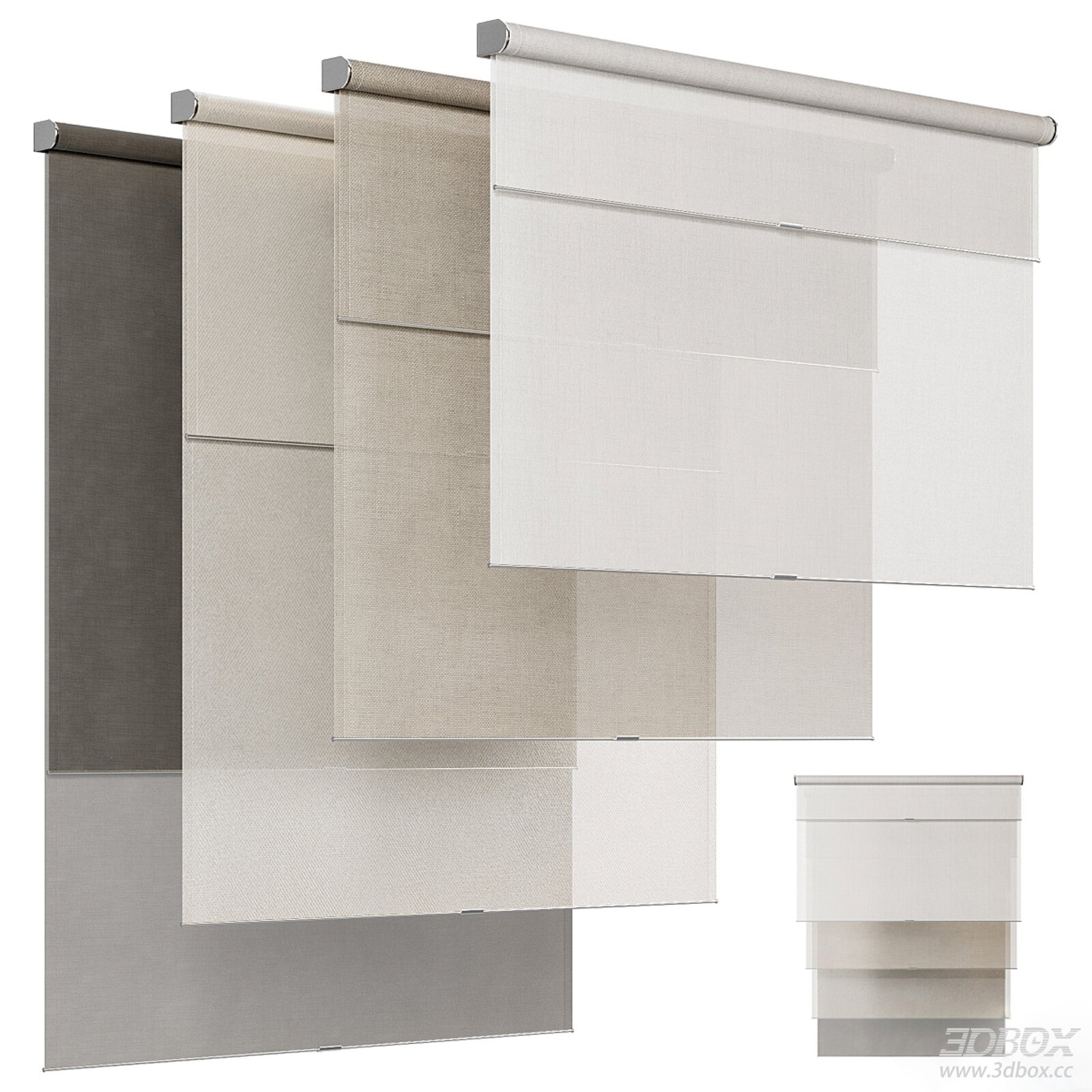 Roman Blinds in Neutral Tones