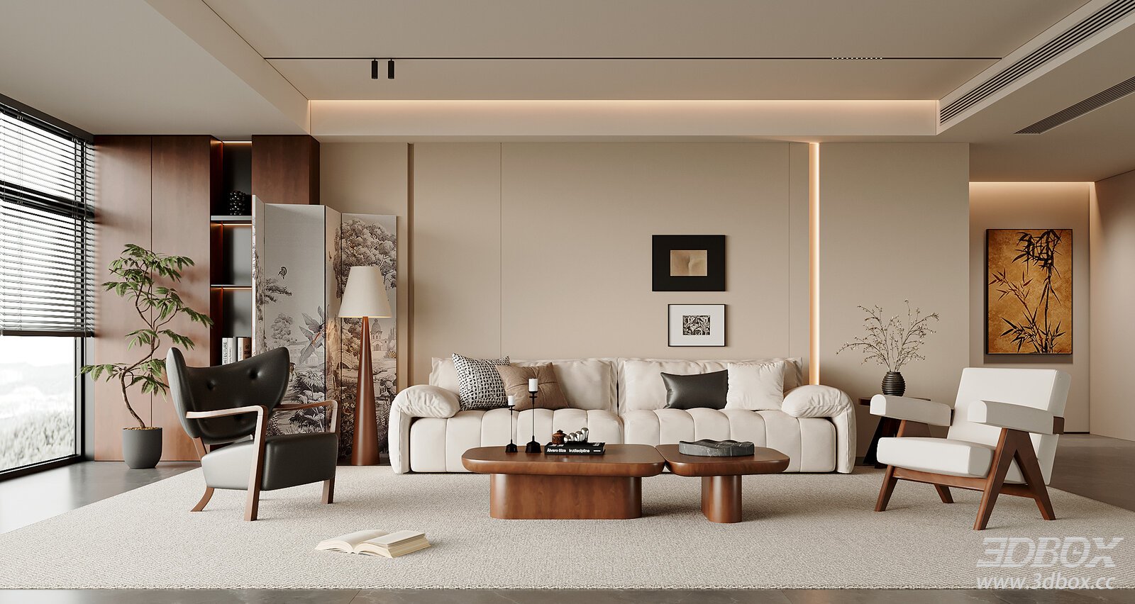 Modern - Mid - Century Style Living Room