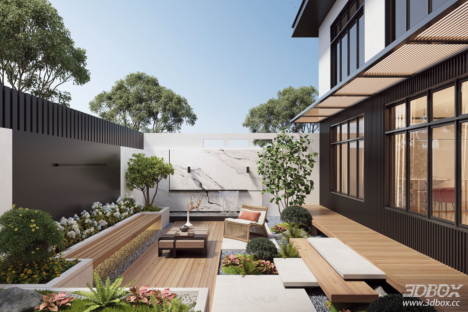 Modern Courtyard Landscape