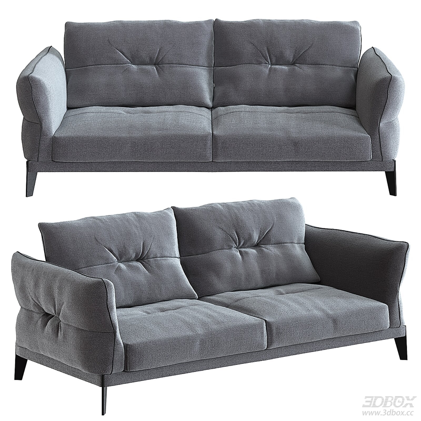 Grey Upholstered Sofa