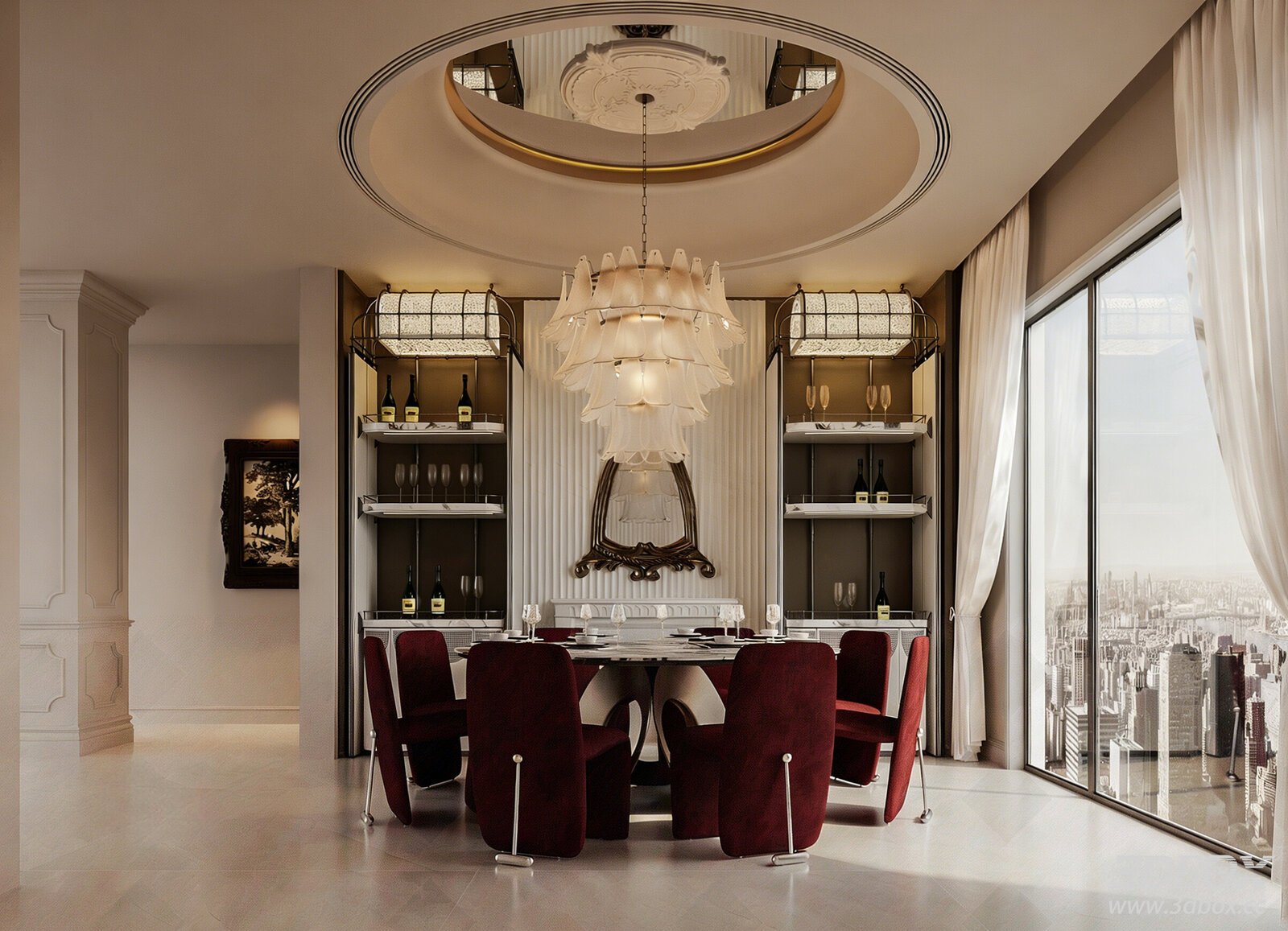 French Light Luxury Dining Room