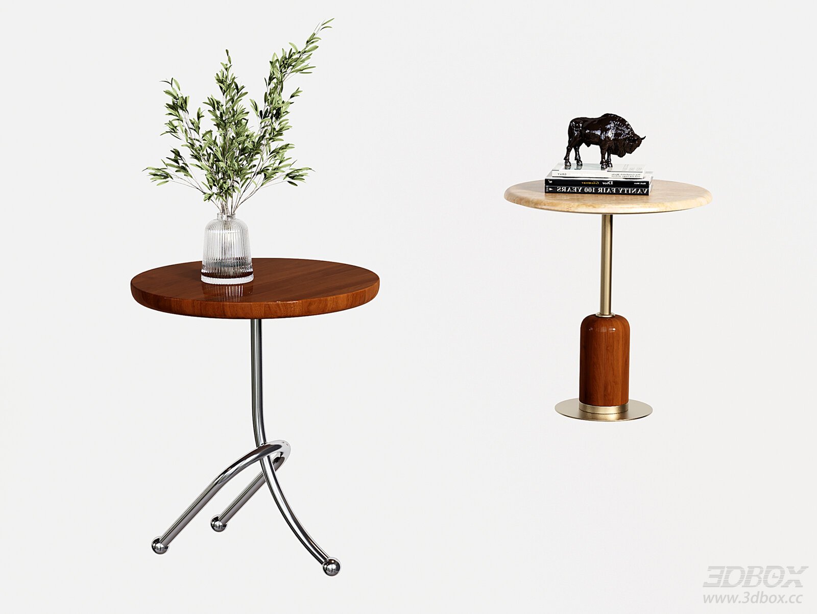 Modern Luxury Side Tables with Mid - Century Style