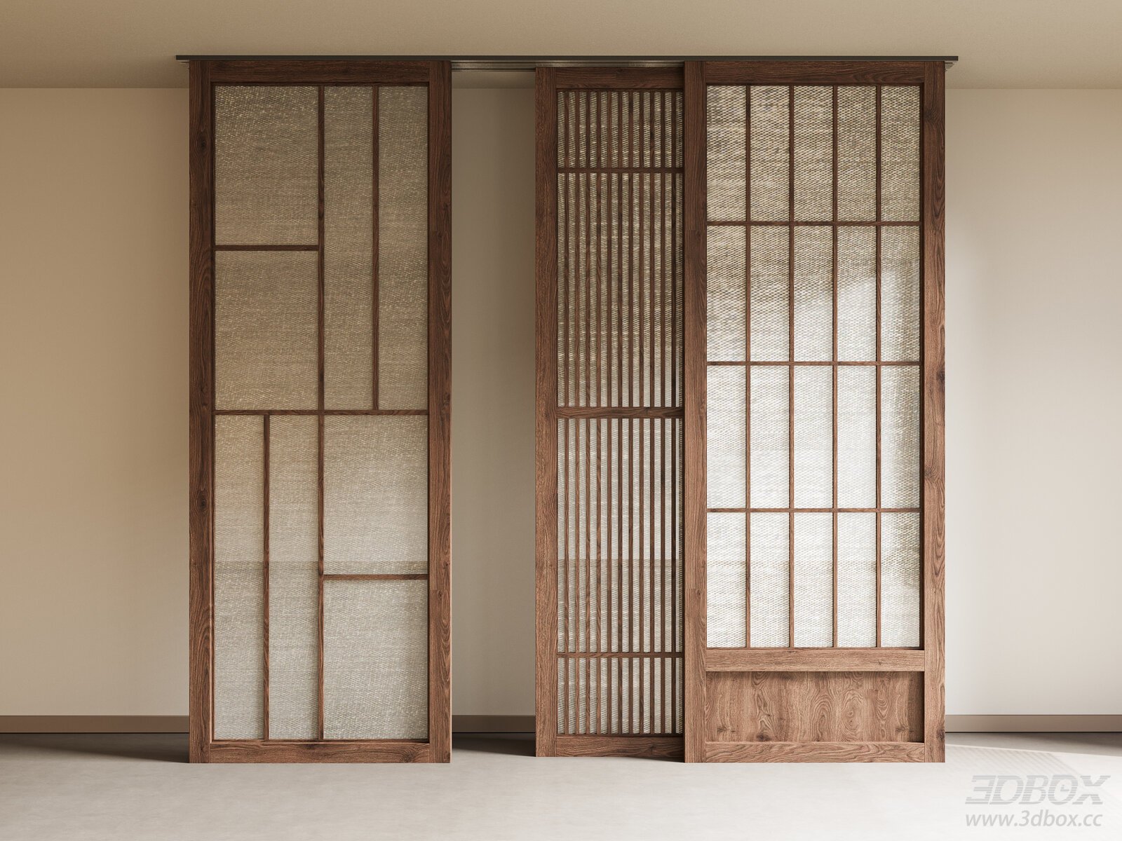 Mid - Century Style Sliding Door