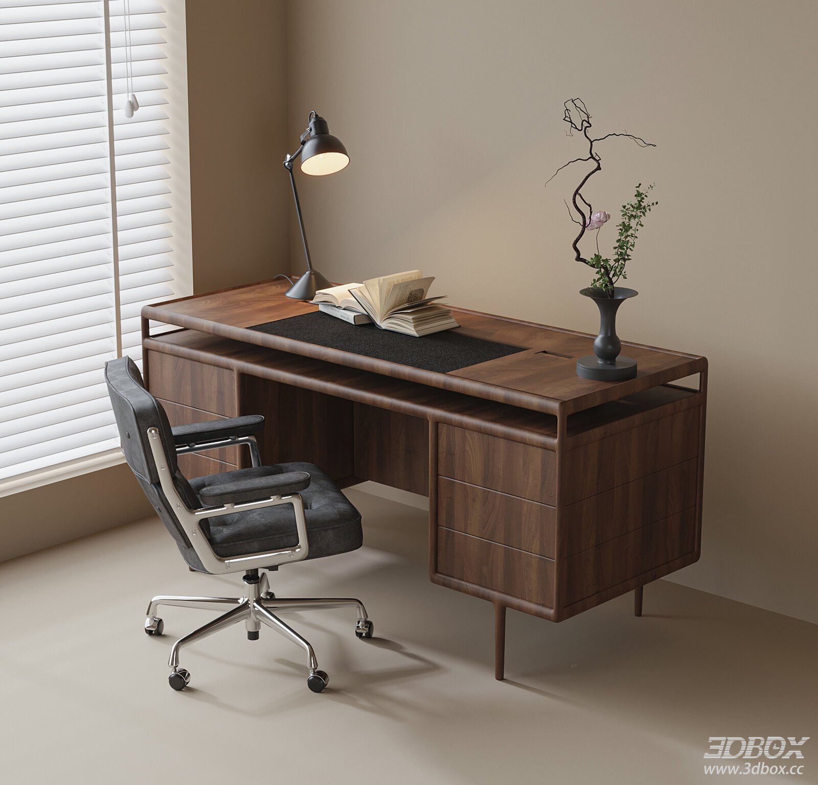 Modern Desk and Office Chair