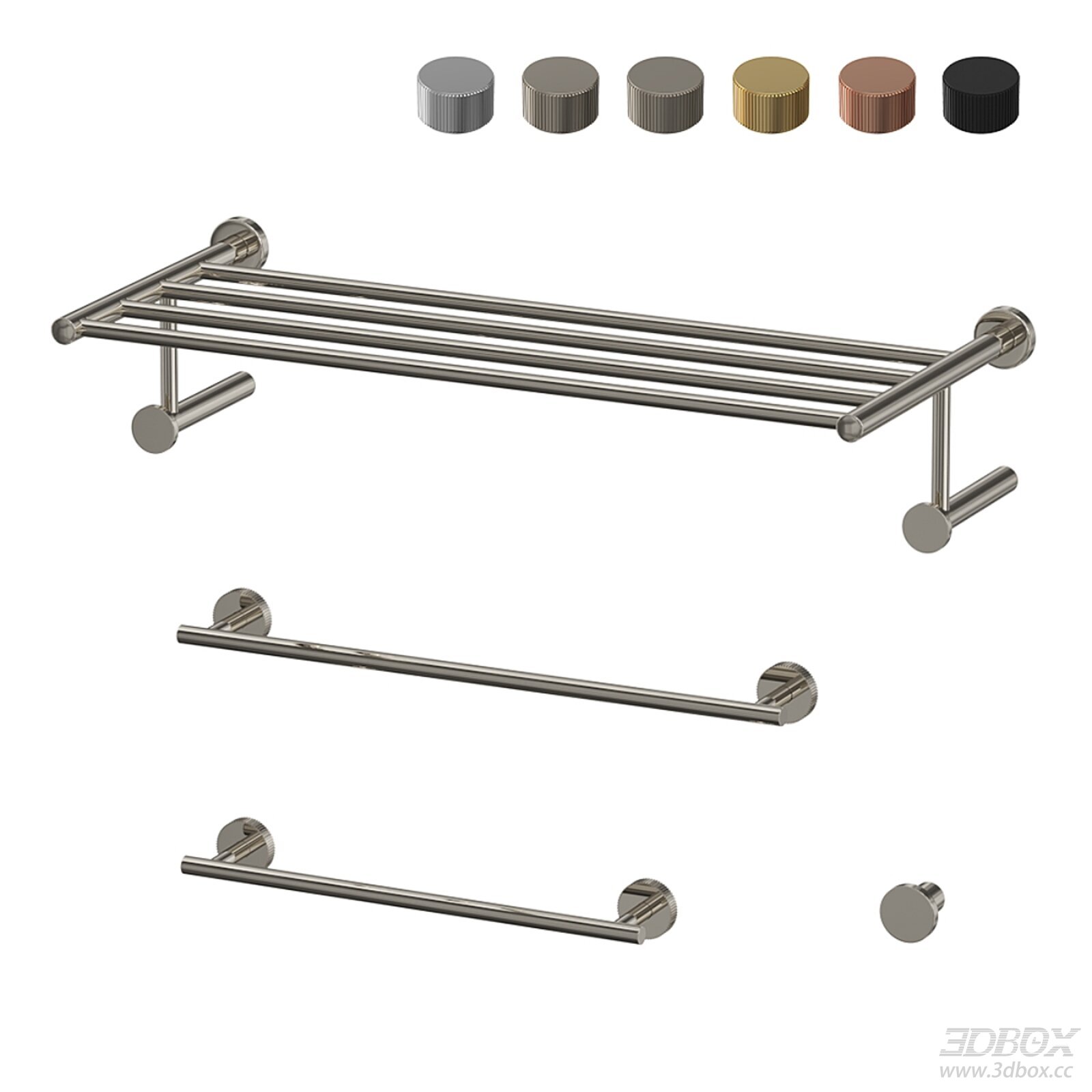 Modern Metal Bathroom Towel Rack Set