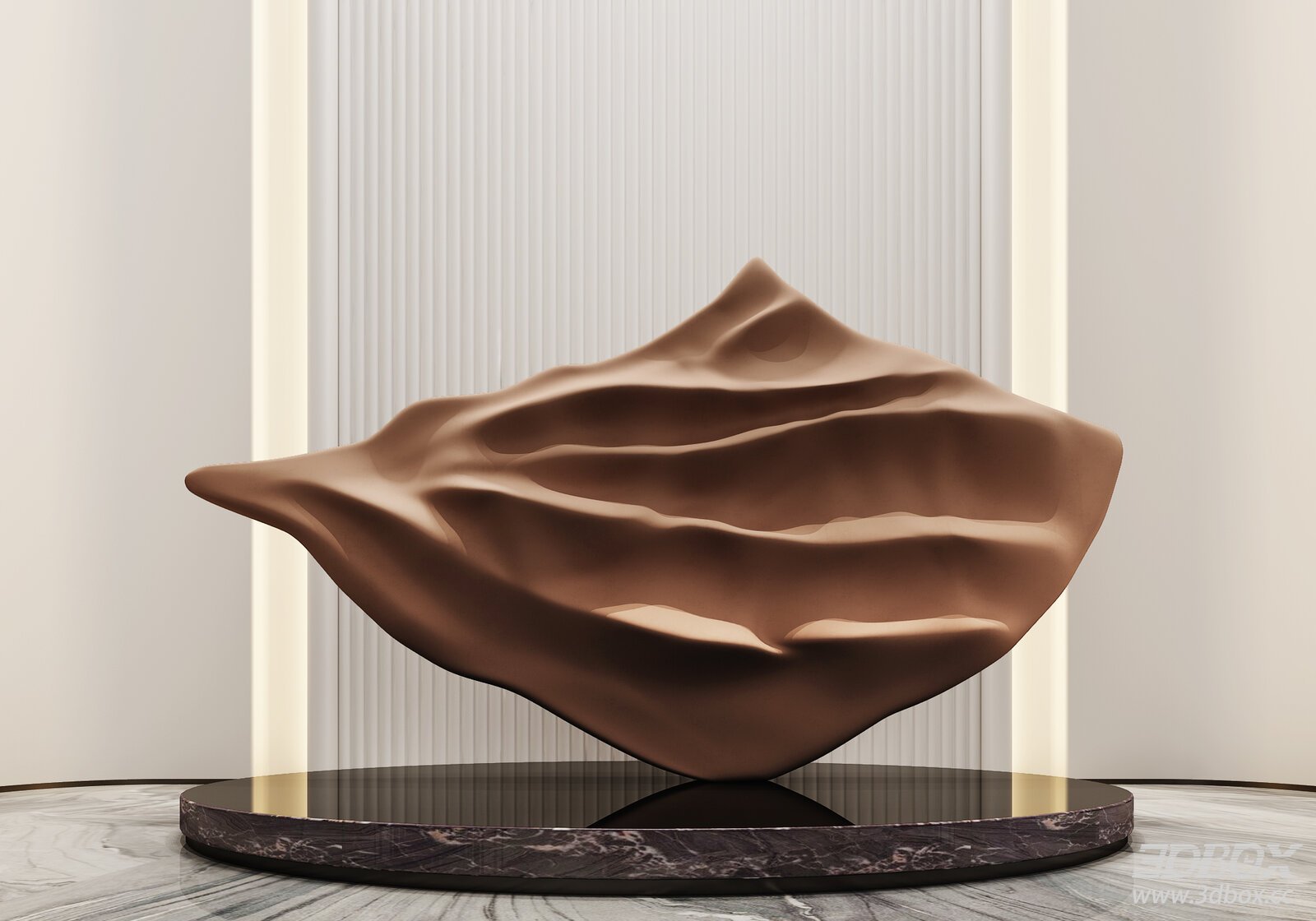 Modern Abstract Wavy Decorative Sculpture