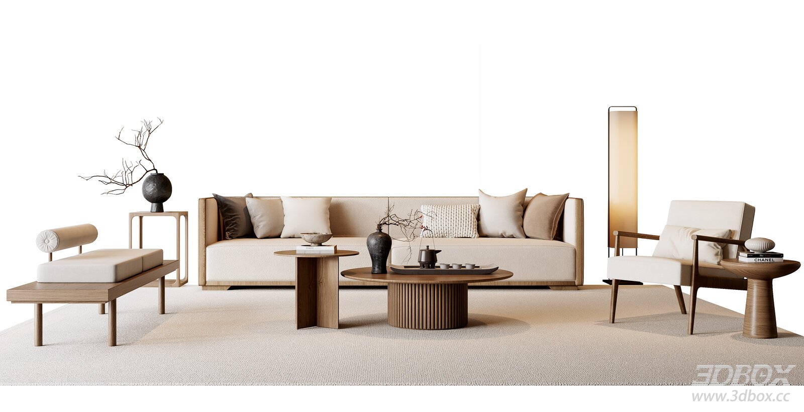 Song Style Chinese Sofa and Coffee Table Set