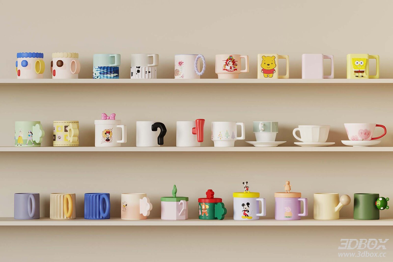 Cute Cartoon Ceramic Mugs Collection
