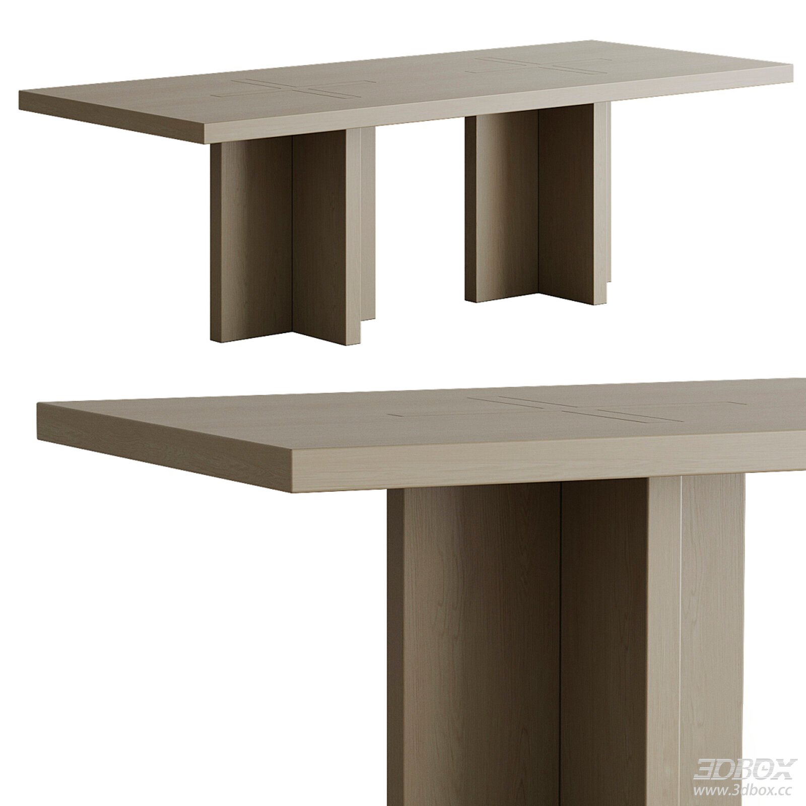 Modern Minimalist Wooden Office Desk