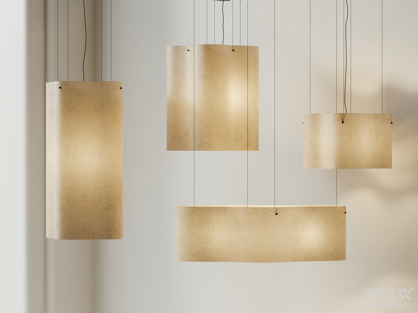 Wabi Sabi Fabric Pendant Light Set