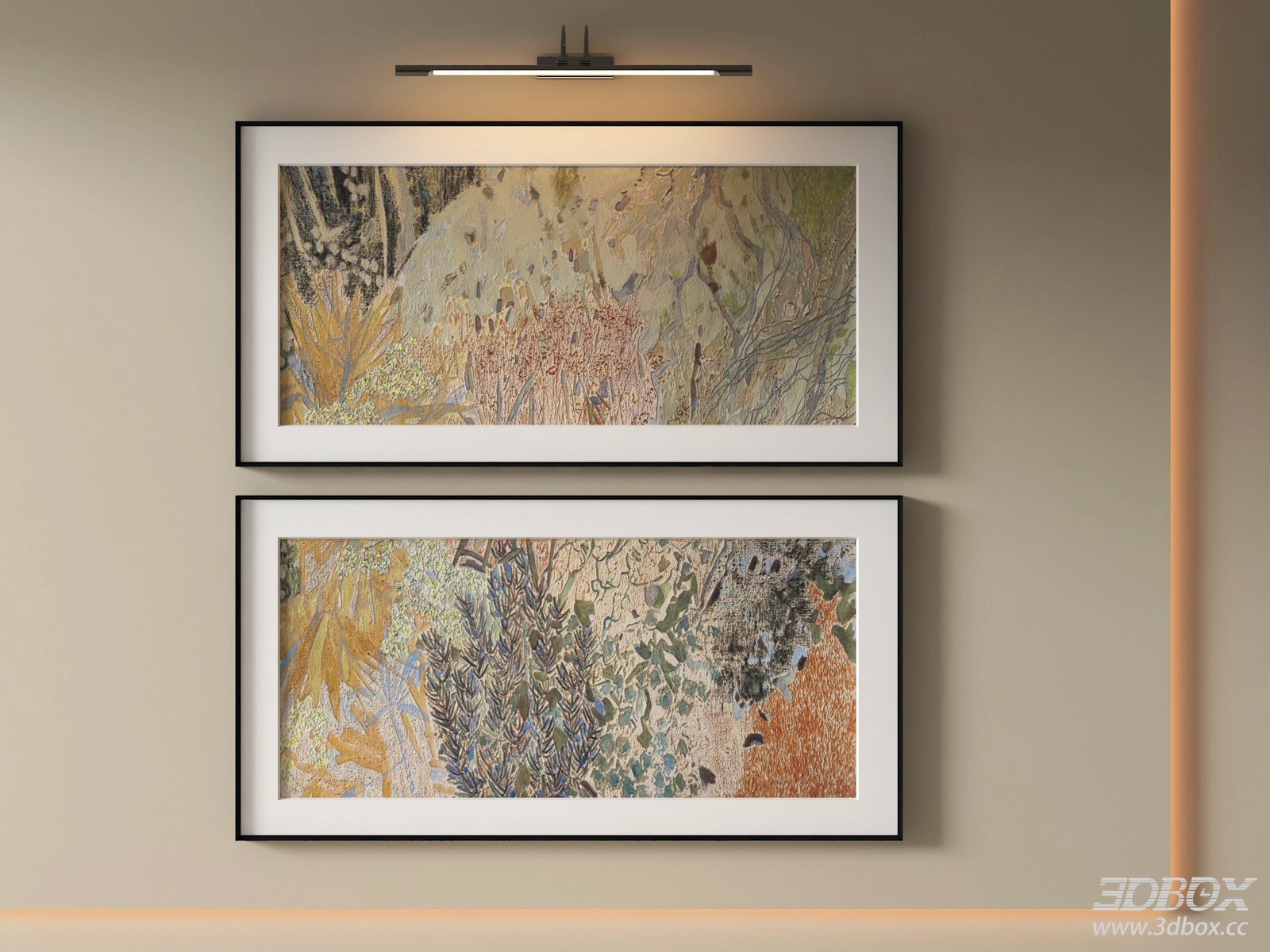 Modern Abstract Framed Wall Art Set