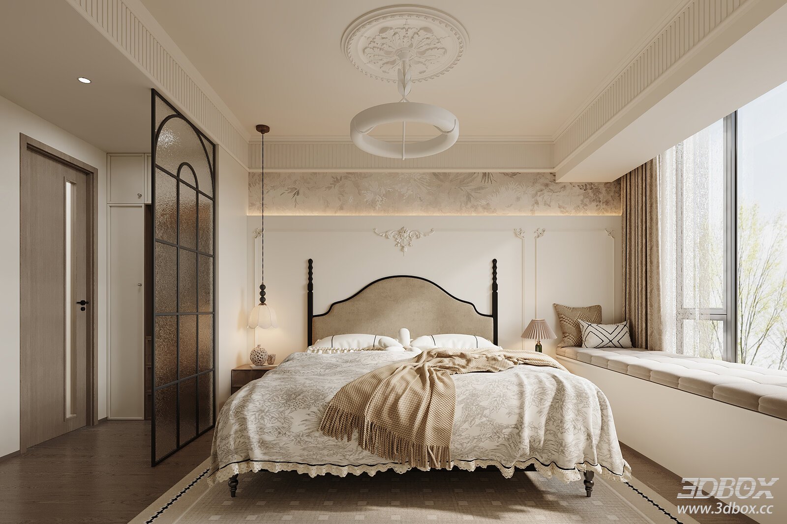 Elegant French Style Bedroom Interior